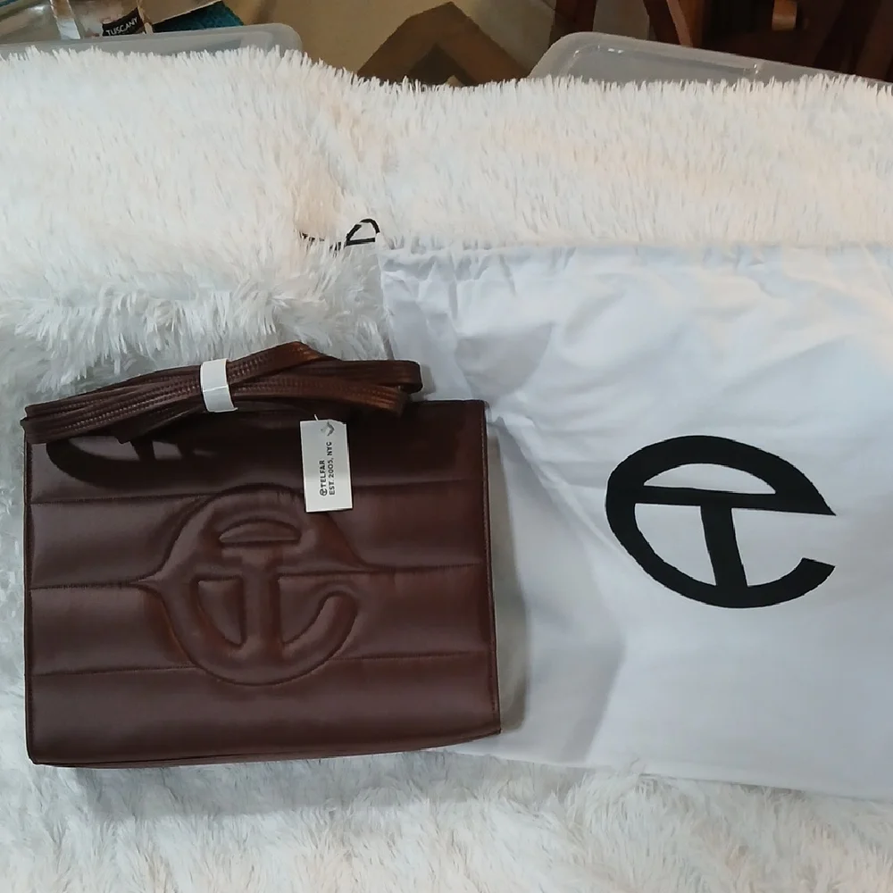 NWT Telfar Rich Brown Tote Bag MEDIUM #179 - Picture 2 of 3